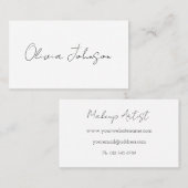 Visitekaartjes voor handtekenscript | Zwart wit (Voorkant / Achterkant)