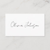 Visitekaartjes voor handtekenscript | Zwart wit (Voorkant)