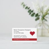 Visitekaartjes voor hartsymbool Zorgverlener (Staand voorkant)