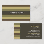 Visitekaartjes voor hedendaagse stripes (Mocha) (Voorkant / Achterkant)