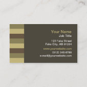 Visitekaartjes voor hedendaagse stripes (Mocha) (Achterkant)