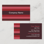 Visitekaartjes voor hedendaagse Stripes (Ruby) (Voorkant / Achterkant)