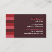 Visitekaartjes voor hedendaagse Stripes (Ruby) (Achterkant)