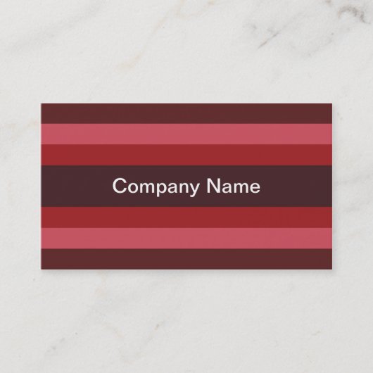 Visitekaartjes voor hedendaagse Stripes (Ruby) (Voorkant)
