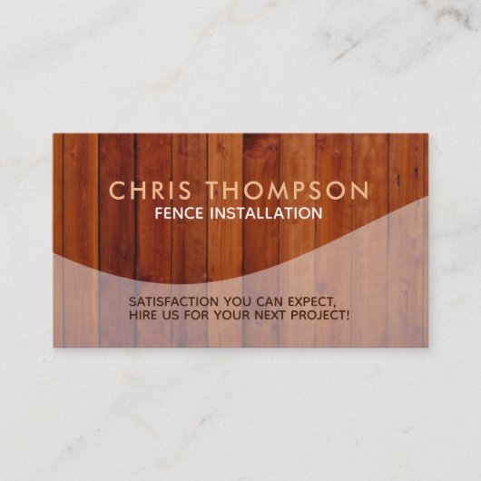 Visitekaartjes voor hek-installaties (Voorkant)