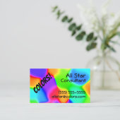 Visitekaartjes voor heldere regenboogkleuren (Staand voorkant)