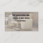 Visitekaartjes voor herenkapper (Achterkant)