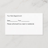 Visitekaartjes voor herinnering voor afspraak met  (Achterkant)