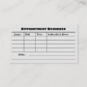 Visitekaartjes voor het aanwijzen van leerlingen o (Achterkant)