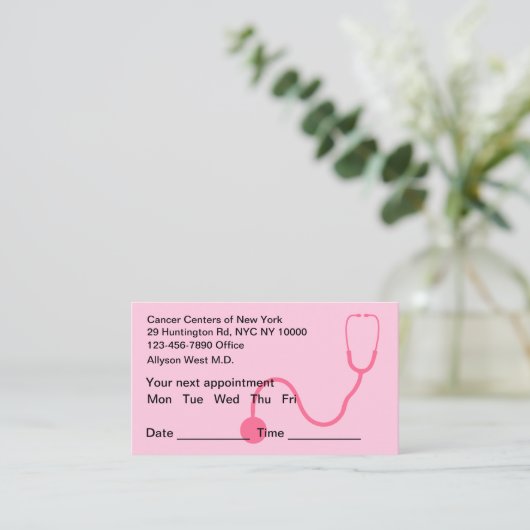 Visitekaartjes voor het aanwijzen van patiënten do (Staand voorkant)