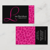 Visitekaartjes voor het afdrukken van luipaarden (Voorkant / Achterkant)