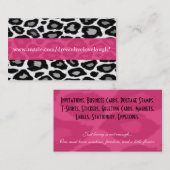 Visitekaartjes voor het afdrukken van luipaarden (Voorkant / Achterkant)