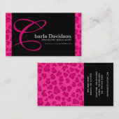 Visitekaartjes voor het afdrukken van luipaarden (Voorkant / Achterkant)