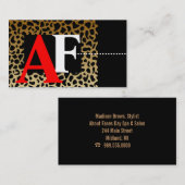 Visitekaartjes voor het afdrukken van luipaarden (Voorkant / Achterkant)