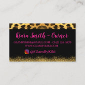 Visitekaartjes voor het afdrukken van luipaarden (Achterkant)