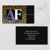 Visitekaartjes voor het afdrukken van luipaarden (Voorkant / Achterkant)