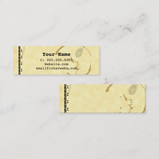 Visitekaartjes voor het aftasten van tandtypemachi (Voorkant / Achterkant)