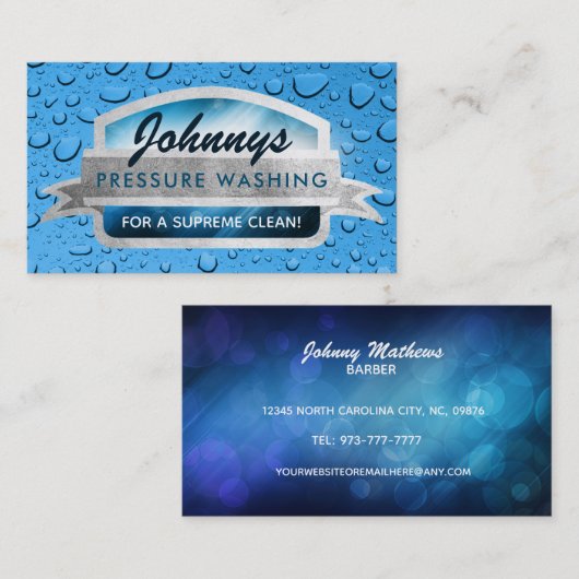 Visitekaartjes voor het afwassen van de druk (Voorkant / Achterkant)