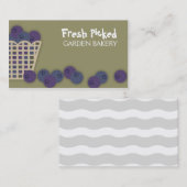 visitekaartjes voor het bakken van blauwe bessen . (Voorkant / Achterkant)