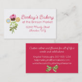 visitekaartjes voor het bakken van koekjeskoekjes (Voorkant / Achterkant)