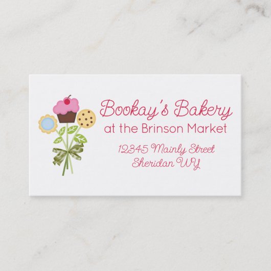 visitekaartjes voor het bakken van koekjeskoekjes (Voorkant)