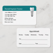 Visitekaartjes voor het benoemen van het tandheelk (Voorkant / Achterkant)