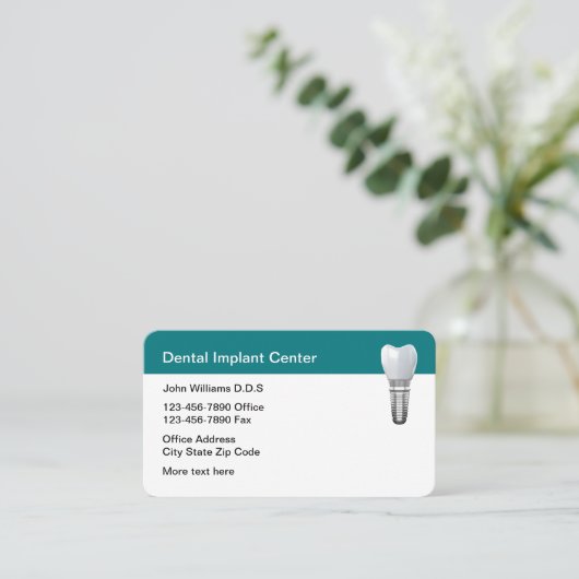 Visitekaartjes voor het benoemen van het tandheelk (Staand voorkant)