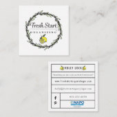 Visitekaartjes voor het blokkeren van holly's vers (Voorkant / Achterkant)