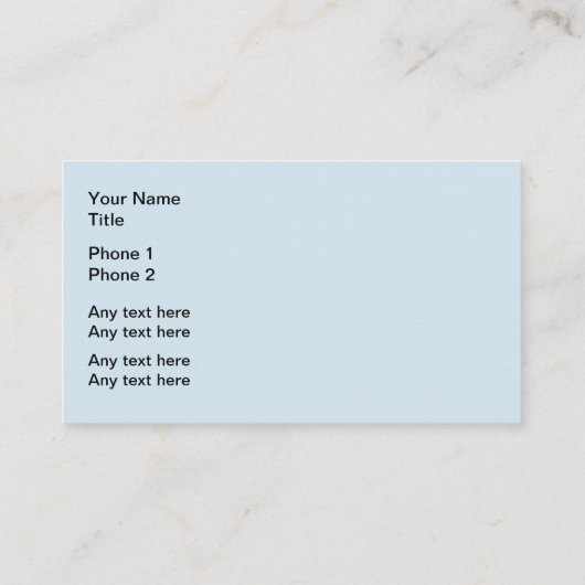 Visitekaartjes voor het borden (Achterkant)