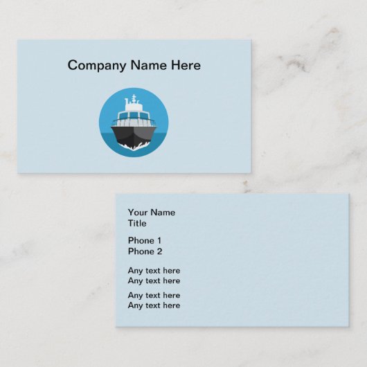 Visitekaartjes voor het borden (Voorkant / Achterkant)