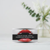 Visitekaartjes voor het doorboren van lippen  | Bo (Staand voorkant)