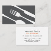 Visitekaartjes voor het koken of cateren, moderne  (Voorkant / Achterkant)