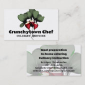 visitekaartjes voor het koken van rode kok (Voorkant / Achterkant)