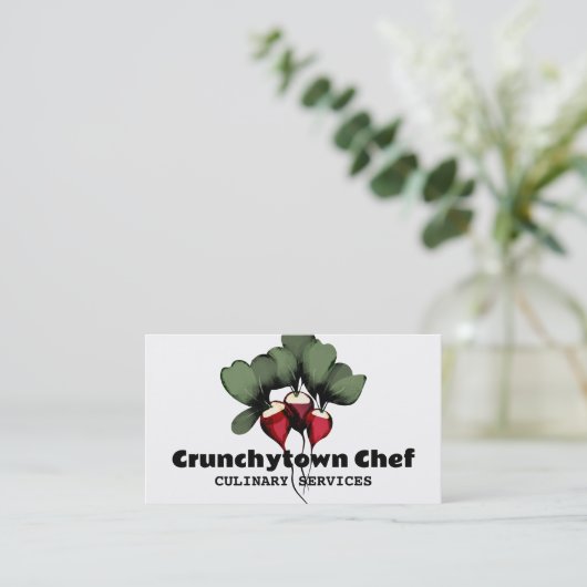 visitekaartjes voor het koken van rode kok (Staand voorkant)