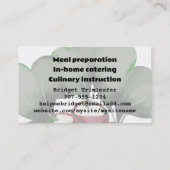 visitekaartjes voor het koken van rode kok (Achterkant)