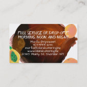 visitekaartjes voor het koken van tropische vrucht (Achterkant)