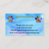 Visitekaartjes voor het kweken van honden en katte (Achterkant)