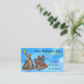 Visitekaartjes voor het kweken van honden en katte (Staand voorkant)