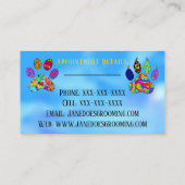 Visitekaartjes voor het kweken van honden en katte (Achterkant)