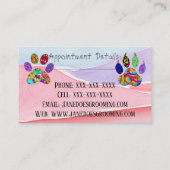 Visitekaartjes voor het kweken van honden en katte (Achterkant)