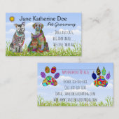 Visitekaartjes voor het kweken van honden en katte (Voorkant / Achterkant)