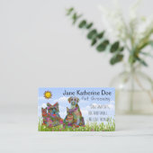 Visitekaartjes voor het kweken van honden en katte (Staand voorkant)