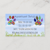 Visitekaartjes voor het kweken van honden en katte (Achterkant)