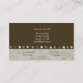 visitekaartjes voor het lopen van honden en het ui (Achterkant)