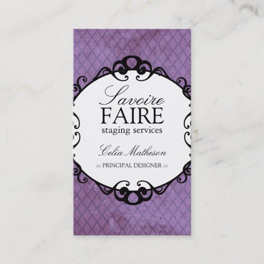 Visitekaartjes voor het ontwerpen van Classy Inter (Voorkant)