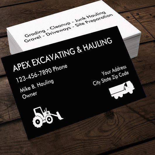 Visitekaartjes voor het opgraven en het lekken