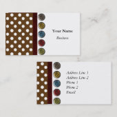 VISITEKAARTJES VOOR HET OPZETTEN VAN DOT VAN RETRO (Voorkant / Achterkant)