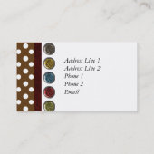 VISITEKAARTJES VOOR HET OPZETTEN VAN DOT VAN RETRO (Achterkant)