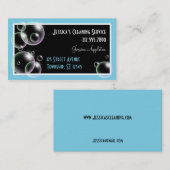 Visitekaartjes voor het reinigen van Aqua Bubbles (Voorkant / Achterkant)