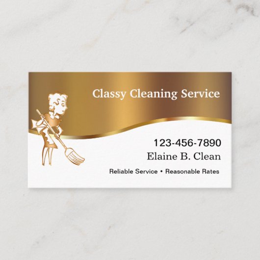 Visitekaartjes voor het reinigen van classy (Voorkant)